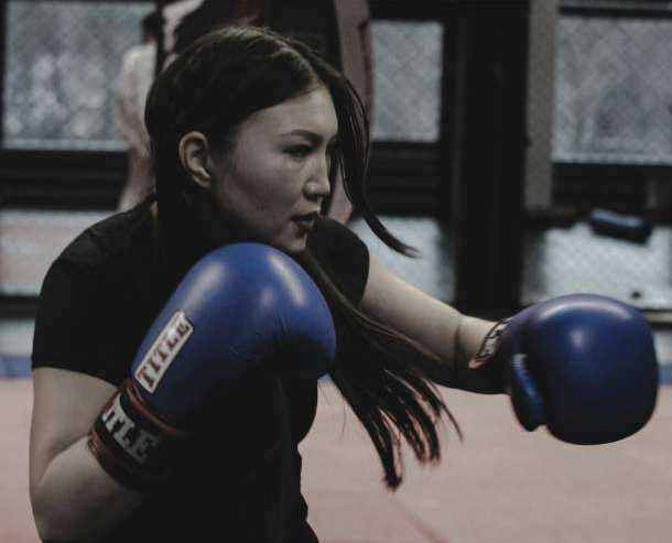 Boxing setup in gym